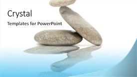  Presentation with zen stones - Slides consisting of spiritual retreat - zen stones on a white background and a white colored foreground
