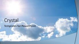  Presentation with pine trees sun shining through - Amazing presentation theme having spiritual sunshine - bright sun shining in clouds backdrop and a  colored foreground