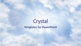  Presentation with pine trees sun shining through - Slide deck consisting of spiritual sunshine - bright sun shining in clouds background and a sky blue colored foreground