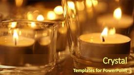  Presentation with life memorial candle light - PPT theme having spiritual war - candle lights closeup background and a  colored foreground