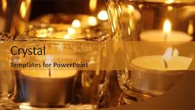  Presentation with candle - PPT layouts featuring spiritual war - candle lights closeup background and a gold colored foreground