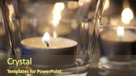  Presentation with life memorial candle light - Audience pleasing presentation design consisting of spiritual war - candle lights closeup backdrop and a tawny brown colored foreground