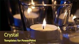  Presentation with candle - Presentation design consisting of spiritual war - candle lights closeup background and a  colored foreground