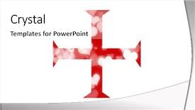  Presentation with knight - Colorful slide deck enhanced with spiritual war - templar knight flag backdrop and a white colored foreground
