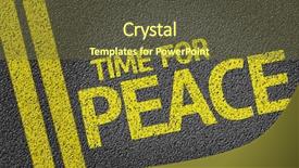  Presentation with peace - Amazing slide set having spiritual warefare - time for peace written backdrop and a tawny brown colored foreground