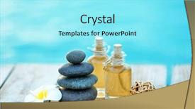  Presentation with medical spa massage outdoor balinese - Theme enhanced with spiritual wave - beautiful spa composition with stones background and a arctic colored foreground