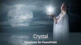  Presentation with coast - Presentation having spiritual wave - elven girl with star background and a ocean colored foreground