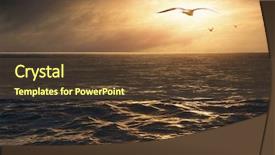  Presentation with inspiring - PPT layouts having spiritual wave - inspiring ocean view with flock background and a tawny brown colored foreground