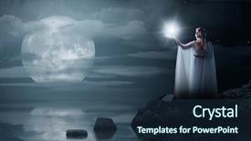  Presentation with star - Slides with spiritual wave - young elven girl with star background and a tawny brown colored foreground