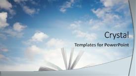  Presentation with book holy bible table - Slide set enhanced with spirituality education - book on wooden table background and a light blue colored foreground