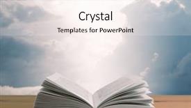  Presentation with book holy bible table - Presentation theme featuring spirituality education - book on wooden table background and a cream colored foreground