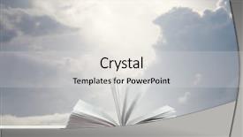  Presentation with book holy bible table - Slide set with spirituality education - book on wooden table background and a white colored foreground