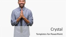  Presentation with praying hands - Cool new presentation theme with spirituality job - adult hispanic business man backdrop and a white colored foreground
