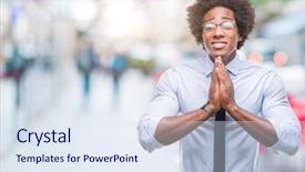  Presentation with african american in computer business - Presentation with spirituality job - afro american business man wearing background and a  colored foreground