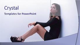  Presentation with dreams - Amazing PPT layouts having spirituality job - dreams of modern women sitting backdrop and a  colored foreground