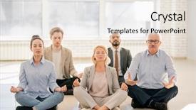  Presentation with lotus - Colorful slide set enhanced with spirituality job - group of young and mature backdrop and a white colored foreground