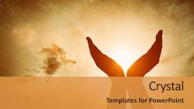  Presentation with energy - Theme featuring spirituality wellbeing positive energy background and a gold colored foreground