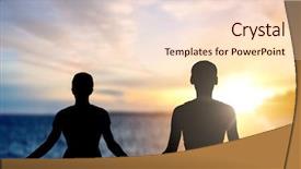  Presentation with mindfulness - Beautiful presentation theme featuring spiritual retreat - mindfulness spirituality and outdoor yoga backdrop and a lemonade colored foreground
