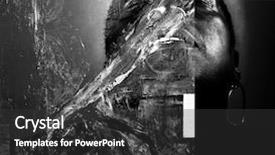  Presentation with black woman - Presentation design having spirtual - afro american woman expressing black background and a dark gray colored foreground