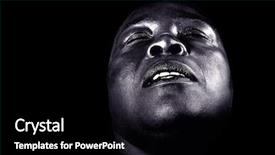  Presentation with joy - Presentation enhanced with spirtual - afro american woman expressing background and a black colored foreground