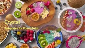  Presentation with acai - Audience pleasing presentation theme consisting of spirulina algae with chia berries backdrop and a red colored foreground