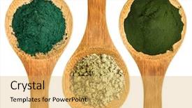  Presentation with chlorella - Presentation theme featuring spirulina kelp and chlorella supplement background and a yellow colored foreground