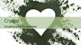  Presentation with algae - Cool new PPT theme with spirulina powder - algae nutritional supplement backdrop and a mint green colored foreground