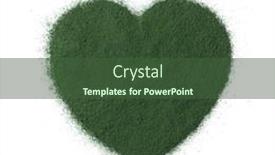  Presentation with shape heart - Presentation theme having spirulina-powder-in-heart-shape background and a tawny brown colored foreground