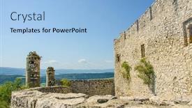  Presentation with castle - PPT layouts consisting of spis-castle-spissky-hrad-slovakia background and a light blue colored foreground