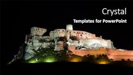  Presentation with castle - Amazing slide set having spissky-hrad-castle-slovakia backdrop and a black colored foreground