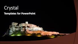  Presentation with castle - Presentation design consisting of spissky-hrad-castle-slovakia background and a black colored foreground