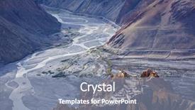  Presentation with himachal pradesh - Beautiful presentation theme featuring spiti valley himachal pradesh india backdrop and a seafoam green colored foreground