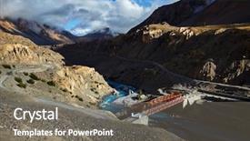  Presentation with river valley - Colorful presentation enhanced with spiti valley himachal pradesh india backdrop and a gray colored foreground