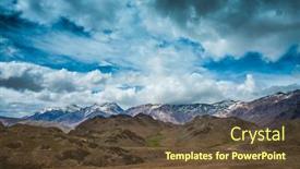  Presentation with himachal pradesh - Beautiful presentation design featuring spiti-valley-himachal-pradesh-india backdrop and a tawny brown colored foreground