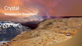  Presentation with himachal pradesh - Audience pleasing PPT theme consisting of road in mountains himalayas with car spiti valley himachal pradesh india backdrop and a coral colored foreground