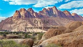  Presentation with rock stone - Presentation design with spitzkoppe-is-a-picturesque-rock background and a coral colored foreground
