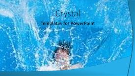  Presentation with splash - Slides with splash diving background and a teal colored foreground