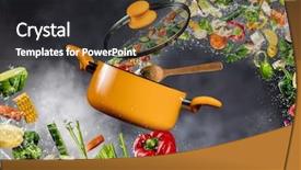  Presentation with fresh water - Presentation theme with splash flying into a pot background and a dark gray colored foreground