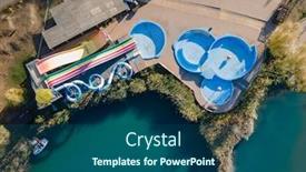  Presentation with aqua - Slide set consisting of splash-fun-water-aqua-park background and a ocean colored foreground