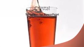  Presentation with lemonade - Colorful slide deck enhanced with splash in a glass of red lemonade backdrop and a white colored foreground