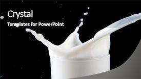  Presentation with milk splash - Cool new presentation theme with protein sequence - splash in a milk glass backdrop and a black colored foreground