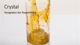  Presentation with scotch - Beautiful presentation theme featuring splash in glass of scotch backdrop and a  colored foreground