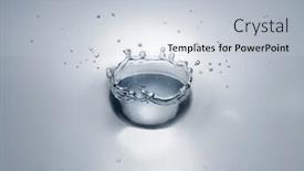  Presentation with crown - Amazing slide deck having street lighting poles backdrop and a sky blue colored foreground