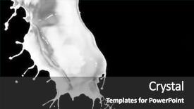  Presentation with milk splash - Presentation design having splash isolated on black background background and a dark gray colored foreground