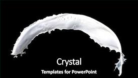  Presentation with milk splash - Slides with splash isolated on black background background and a  colored foreground