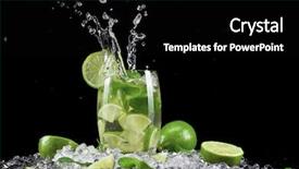  Presentation with splash - Slide set enhanced with splash isolated on black background background and a black colored foreground