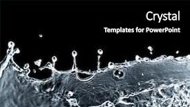  Presentation with water splash on black - Amazing PPT theme having splash isolated on black background backdrop and a black colored foreground