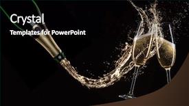  Presentation with splash - PPT layouts featuring splash isolated on black background and a black colored foreground