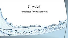  Presentation with blue water splash isolated - Presentation design consisting of splash isolated on white background background and a white colored foreground