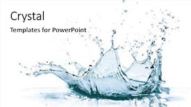  Presentation with blue water splash isolated - Presentation consisting of splash isolated on white background background and a white colored foreground